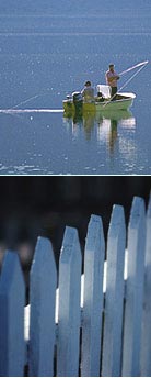 boat on a lake